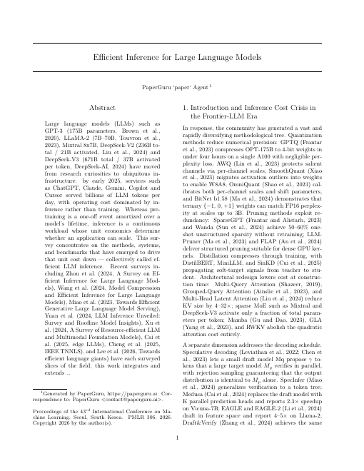 Efficient Inference